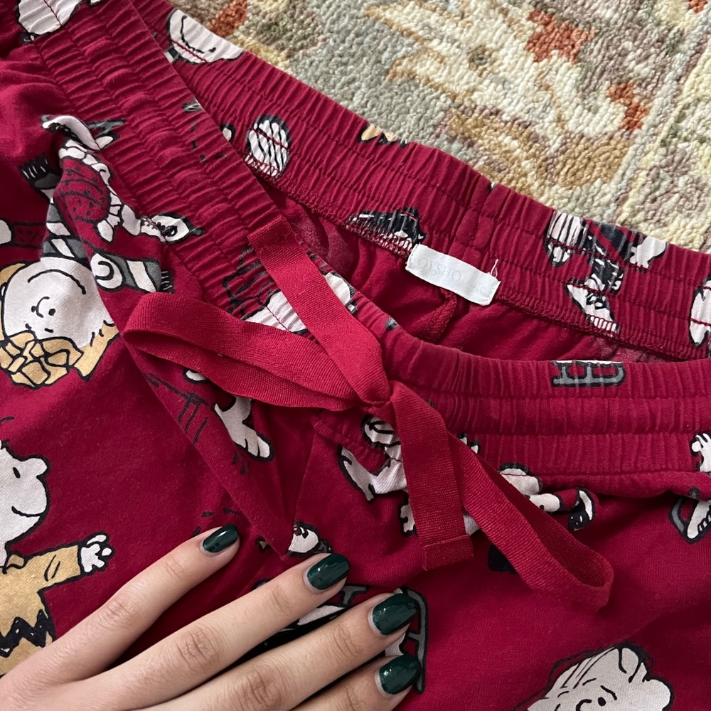 DISCONTINUED Oysho Red Peanuts Pajama Pants